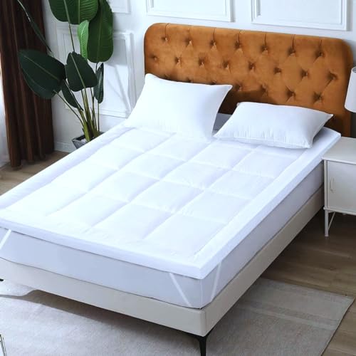 AJISH Super Soft Mattress Topper Single Bed 75X36 | Single Bed Topper Padding 2" inch | 500 GSM Microfiber Top Surface Back & Neck Pain Relief | Comfort Sleep All Night (White, 3 X 6.25 Feet) - Image 2
