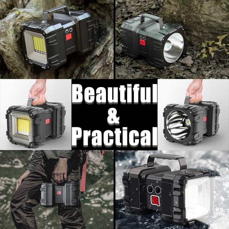 AlpsWolf Rechargeable Flashlight, LED Spotlight Flashlight 10000 Capacity 1200LM 20h Ultra-Long Standby 3+4 Lights Modes Camping Flashlight Waterproof with USB Output as a Power Bank - Image 5