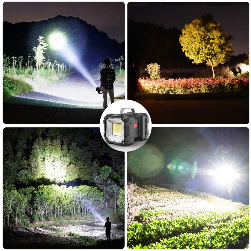 AlpsWolf Rechargeable Flashlight, LED Spotlight Flashlight 10000 Capacity 1200LM 20h Ultra-Long Standby 3+4 Lights Modes Camping Flashlight Waterproof with USB Output as a Power Bank - Image 2
