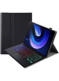 Touchpad Arabic and English Keyboard Case Compatible With Xiaomi Pad 6/6 Pro 11 Inch 2023, Backlight, Multi-Touch Trackpad, Flip Stand Case with Pencil Holder