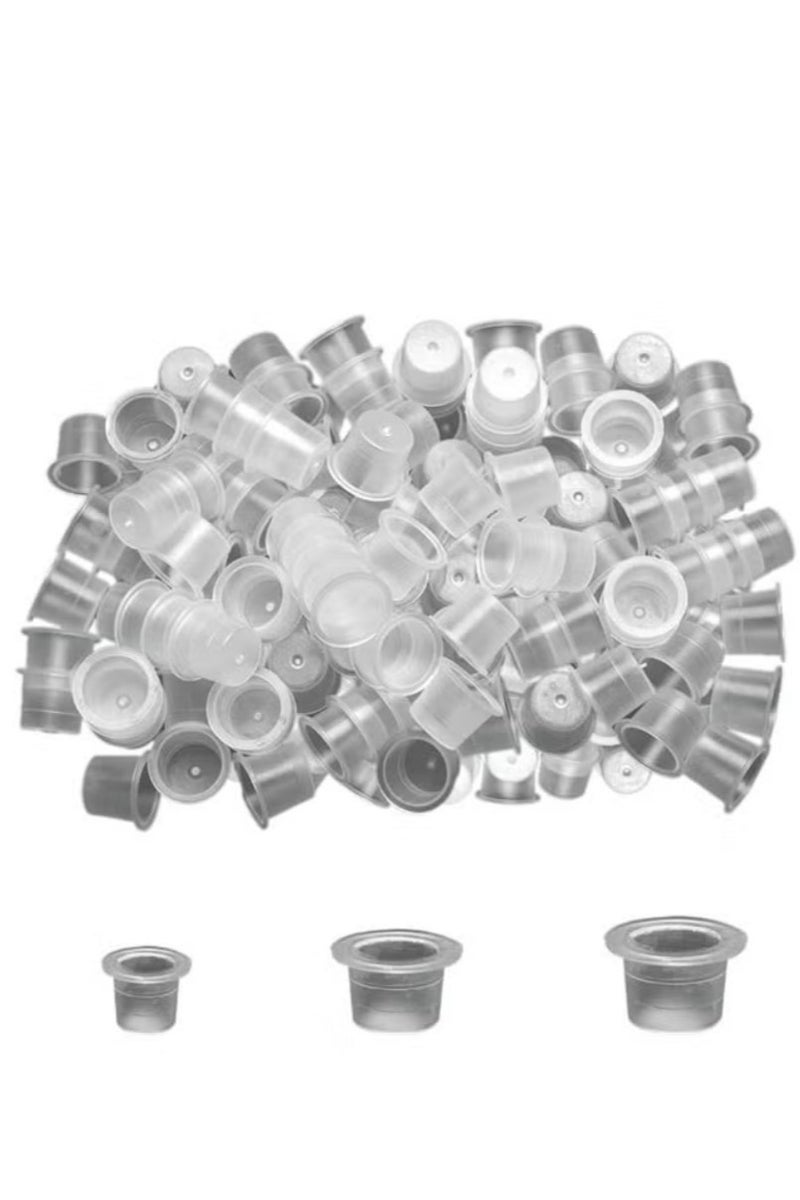 1000pcs Disposable Tattoo Ink Cup Set Clear Medium