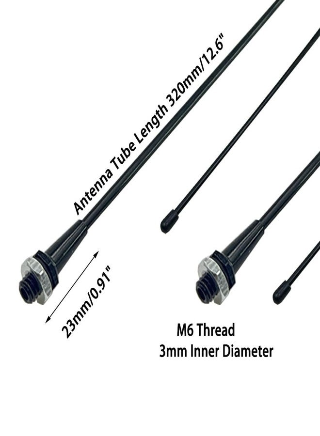 URIMPAVIDO 2PCS RC Boat Plastic Antenna Base Tube Sleeve with M6 Aluminium Antenna Base and Cap for RC Boat Ship Car Truck DIY Model Boat Building Accessories (Black, 320mm Length) - Image 4