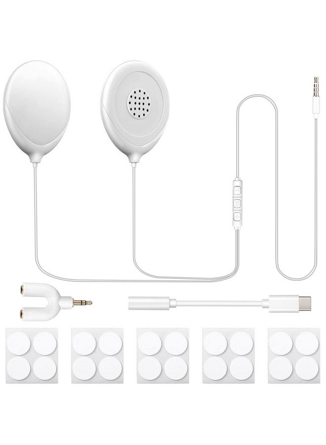 Konohan 8 Pcs Baby Bump Headphones Set Belly Headphones for Pregnant Women White Belly Speakers Women for Pregnancy Safely Play Music, Sounds, and Voices to Your Baby in The Womb - Image 1