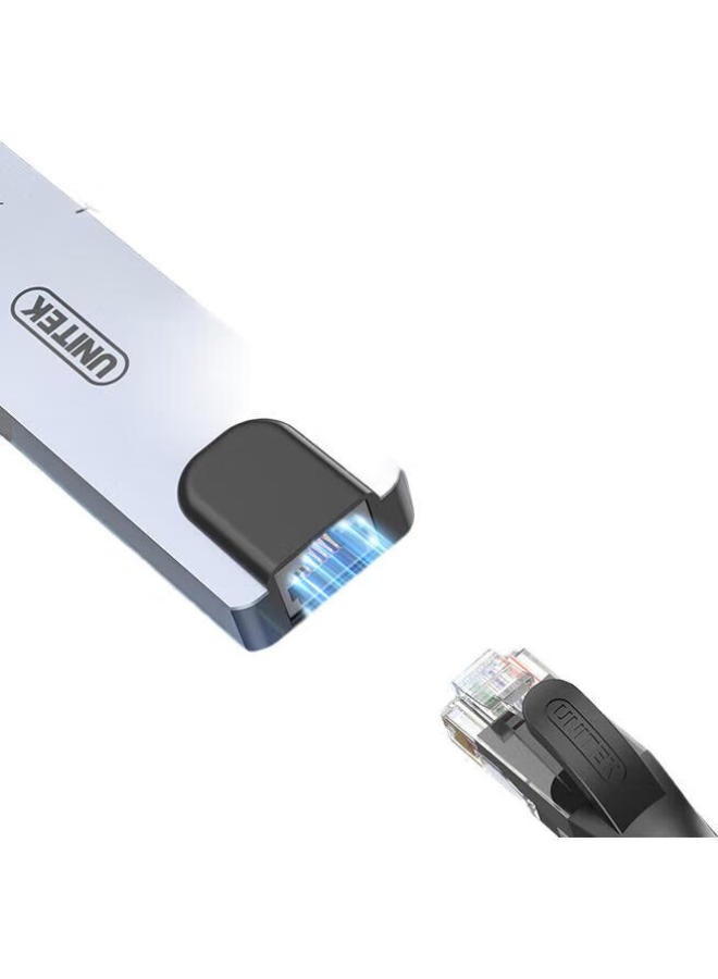 Superior Type-C To Ethernet Adapter With Usb Hub Hdmi Rj45 Converter For Apple Huawei Laptop Smartphone Tablet D112D - Image 1