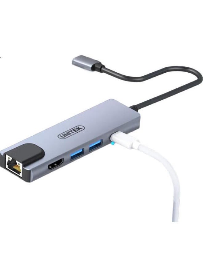 Superior Type-C To Ethernet Adapter With Usb Hub Hdmi Rj45 Converter For Apple Huawei Laptop Smartphone Tablet D112D - Image 3