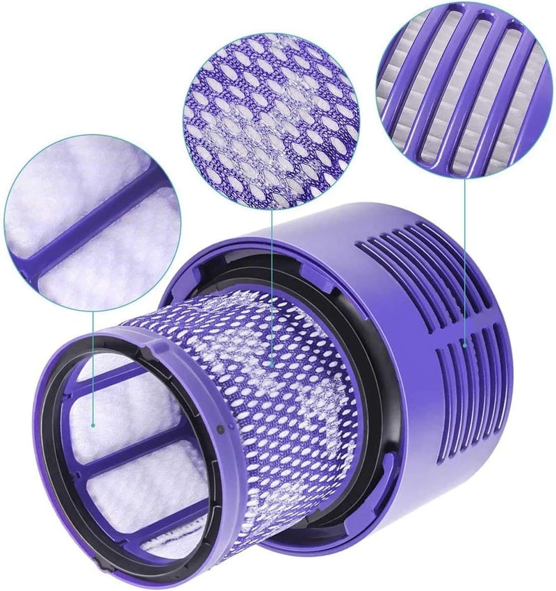 Leadaybetter 4pack Washable Hepa Filter Replacements for Dyson V10 SV12 Cordless Vacuum Cyclone Animal Absolute Total Clean Cordless Vacuum Cleaner, Replace # DY-969082-01 - Image 4