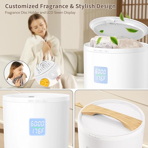 Keenray Large Towel Warmer Bucket, Luxury Towel Warmer for Bathroom, LCD Screen for Time and Temperature, Delay Time Up to 24 Hours, Fits 3 Large Towels, Blankets, Bathrobes, PJ's, Gift for Him & Her - Image 5