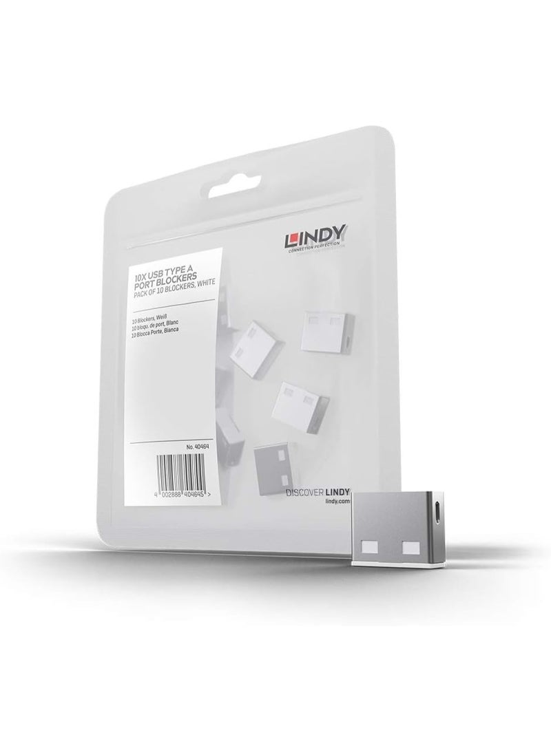 Lindy USB Port Blocker - Pack of 10 - White 40464 - Image 5