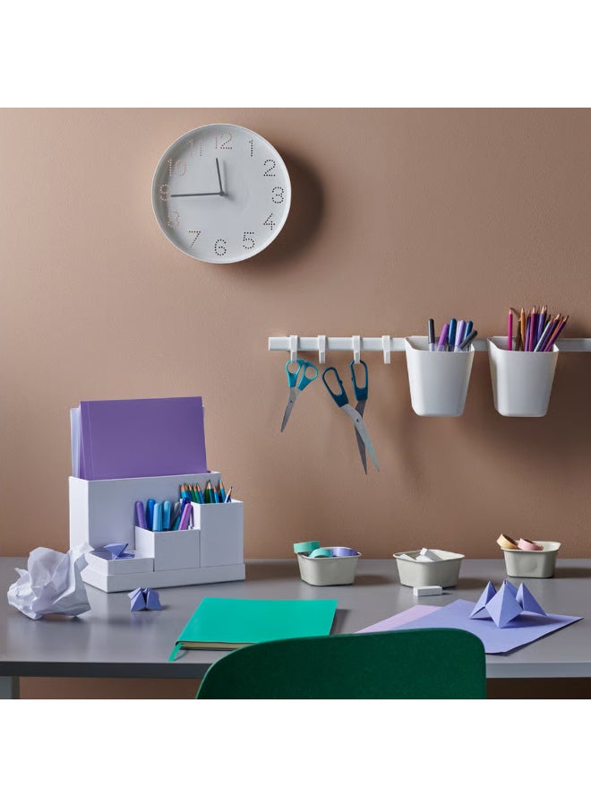 Modern White Wall Clock, Minimalist Decorative Silent Analog Clock, Battery-Operated for Home and Office - Image 3