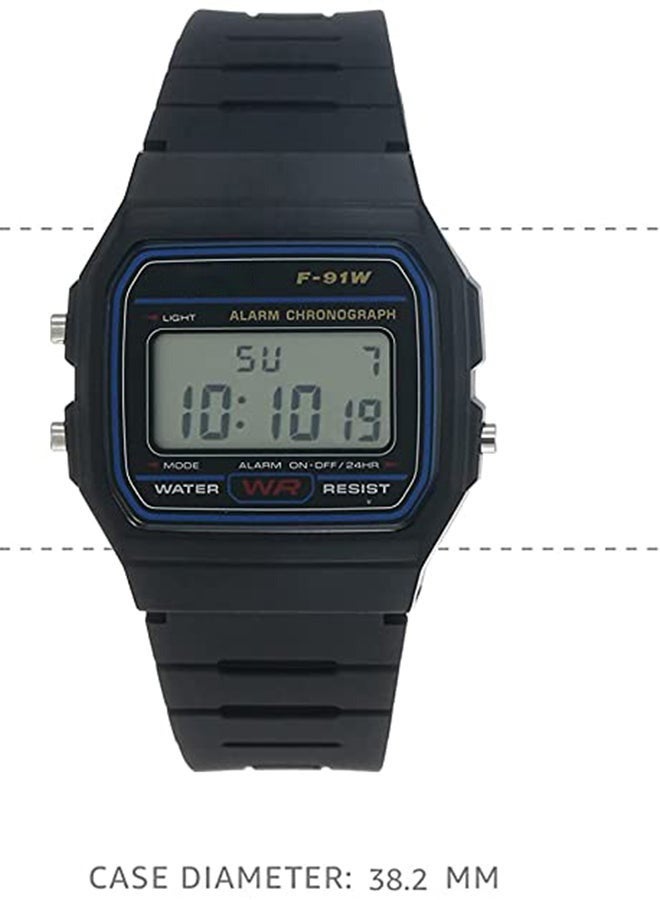 Men's Water Resistant Digital Watch F-91W-1DG, Classic Quartz Watch with Resin Strap, Multi-Function Sport Watch  - Image 2