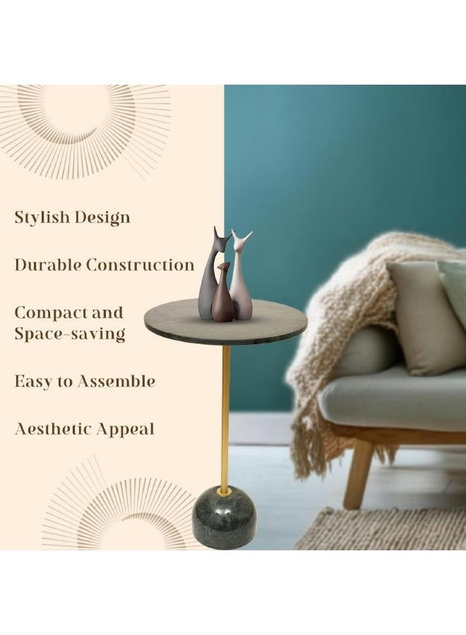 لوفت نيما,طاولة جانبية,دائرية,D35.5XH58CMS,رمادي,رخام-194642 - Image 2