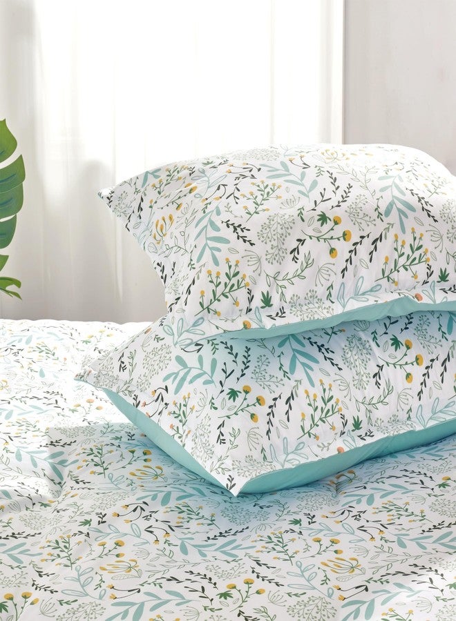 SLEEP ZONE مجموعة لحاف كوين سايز من سليب زون، إدخال لحاف بديل للداون، 3 قطع، قابلة للغسل، ناعمة وقابلة للتنفس، ملاءات لجميع الفصول، مروج الصيف - Image 5