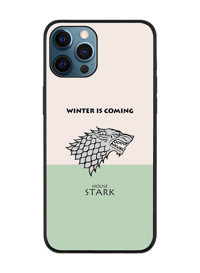 Stylizedd Rugged Black edge case for Apple iPhone 12 Pro Max Slim fit Soft Case Flexible Rubber Edges Anti Drop TPU Gel Thin Cover - GOT House Stark  - Image 1
