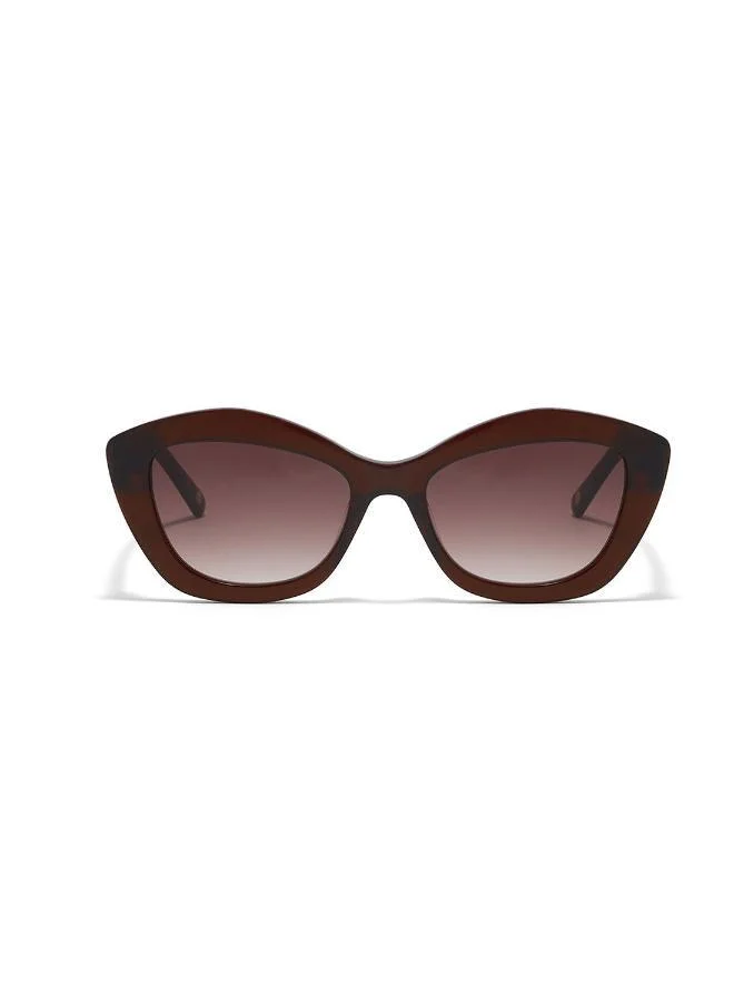 30Sundays Arosa,Women Sunglasses, Cat Eye Sunglasses, UV Protection: UV400 (Red,Brown)