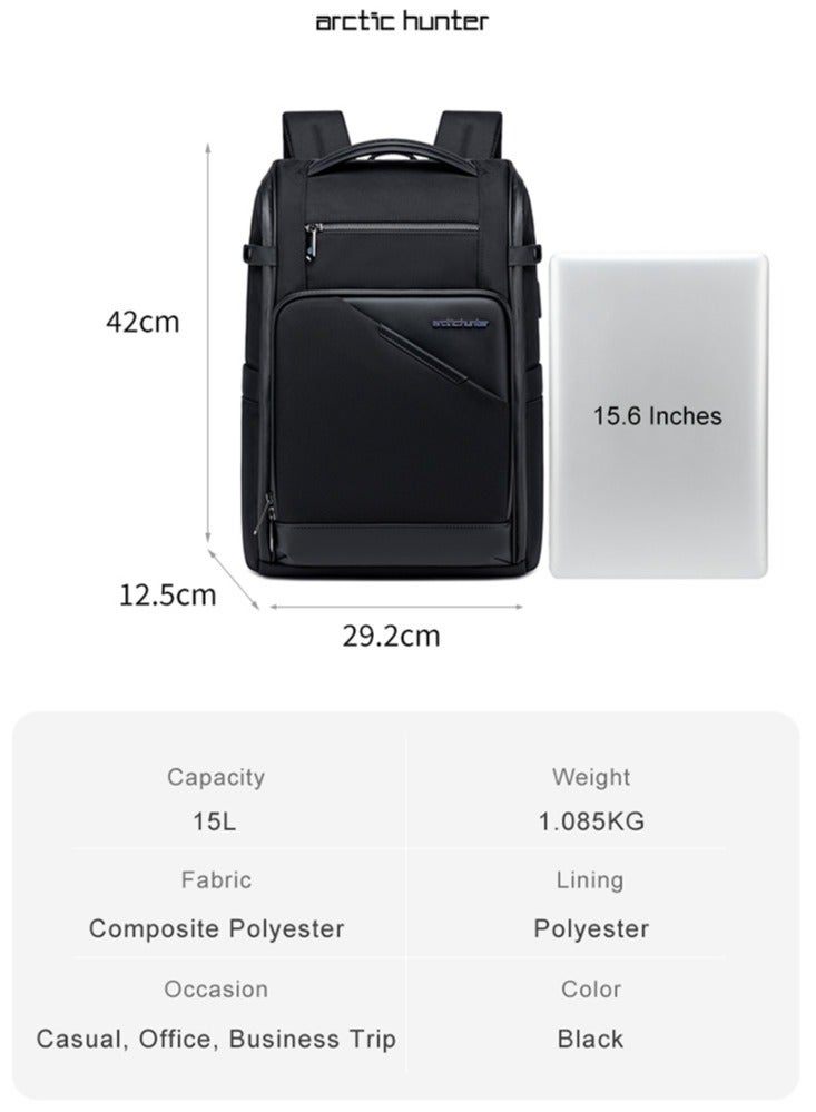 ARCTIC HUNTER Professional Business Travel Backpack, College Book Bag with Laptop and Tablet Compartment for Men  - Image 3