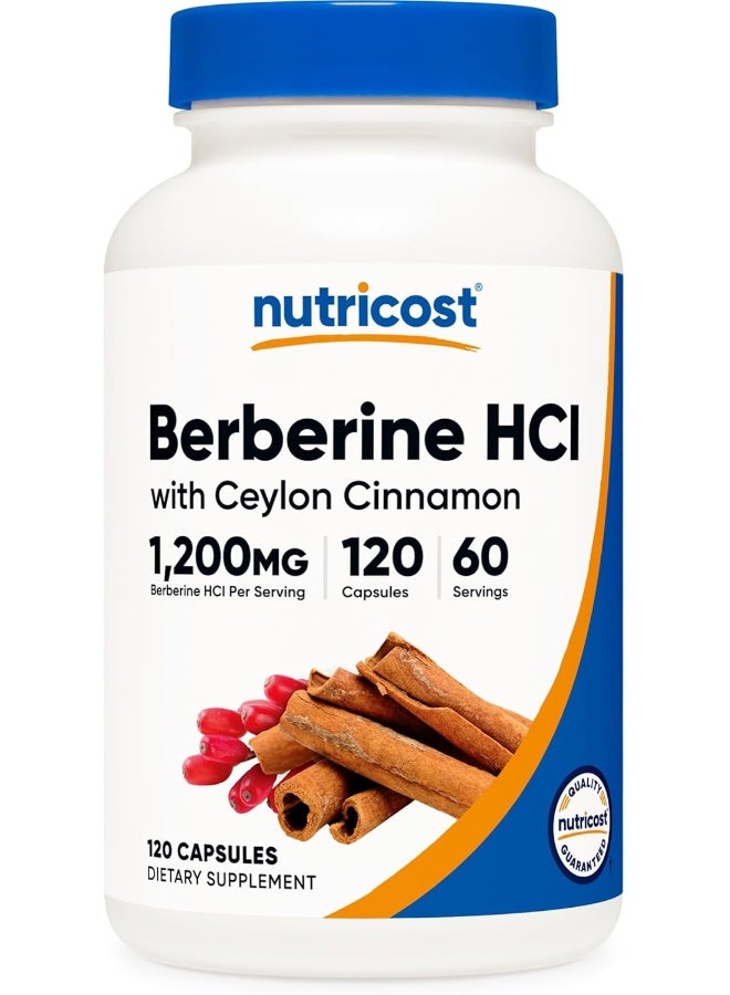 Nutricost Berberine HCI with Ceylon Cinnamon Capsules - Image 1