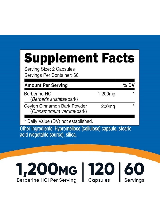 Nutricost Berberine HCI with Ceylon Cinnamon Capsules - Image 2