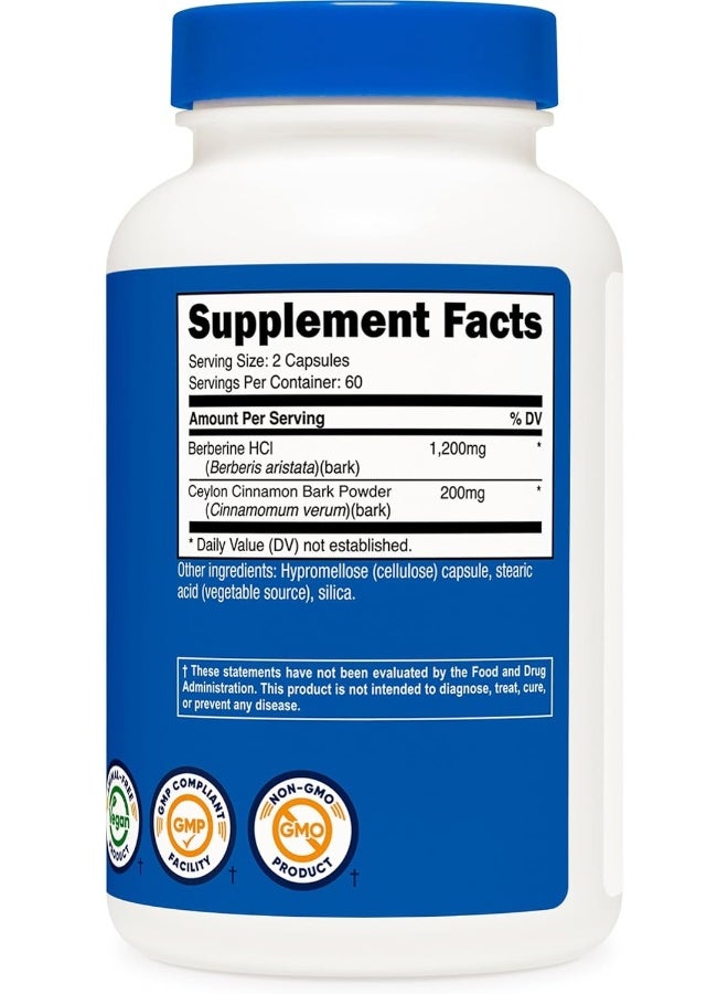 Nutricost Berberine HCI with Ceylon Cinnamon Capsules - Image 5