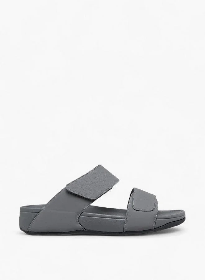 Men Logo Embossed Slip-On Comfort Sandals