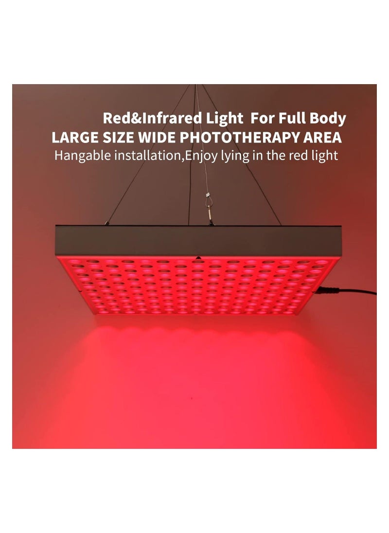 Generic - لوحة مصباح الضوء الأحمر، مجموعة مصابيح LED حمراء 660 نانومتر وأشعة تحت الحمراء القريبة 850 نانومتر، لمعظم أجزاء الجسم، مثالية للبدء بالضوء الأحمر والأشعة تحت الحمراء القريبة، 12.2 بوصة × 12.2 بوصة، 225 قطعة من مصابيح LED - Image 1