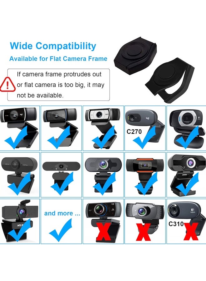 2 Pack Desktop Computer External Webcam Lens Covers Shutter Cap Hood, Streaming Web Camera Privacy Cover Clip Compatible - Image 3
