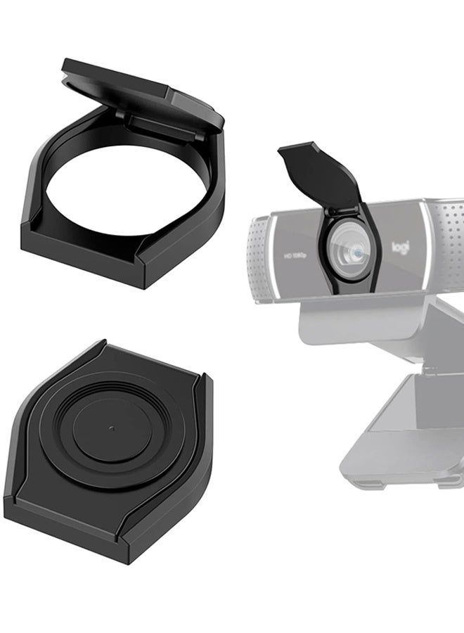 2 Pack Desktop Computer External Webcam Lens Covers Shutter Cap Hood, Streaming Web Camera Privacy Cover Clip Compatible - Image 1