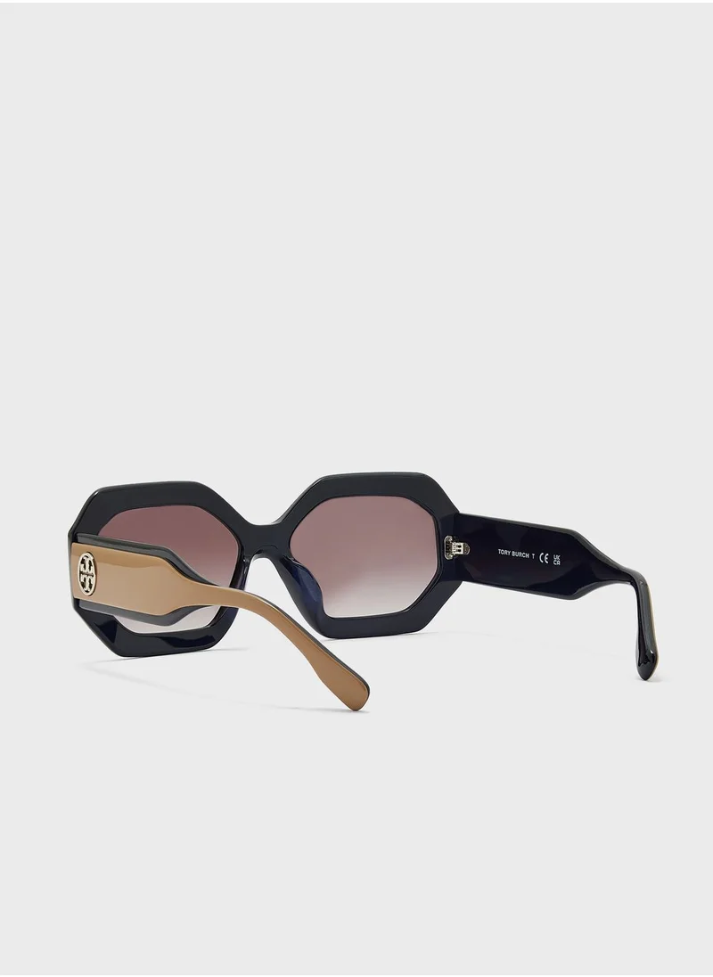Tory Burch 0Ty7192U Oversized Sunglasses