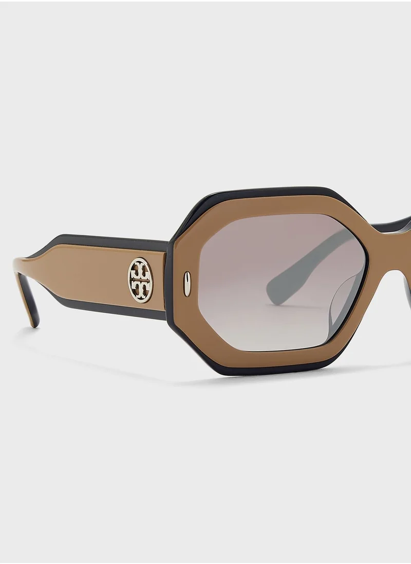 Tory Burch 0Ty7192U Oversized Sunglasses