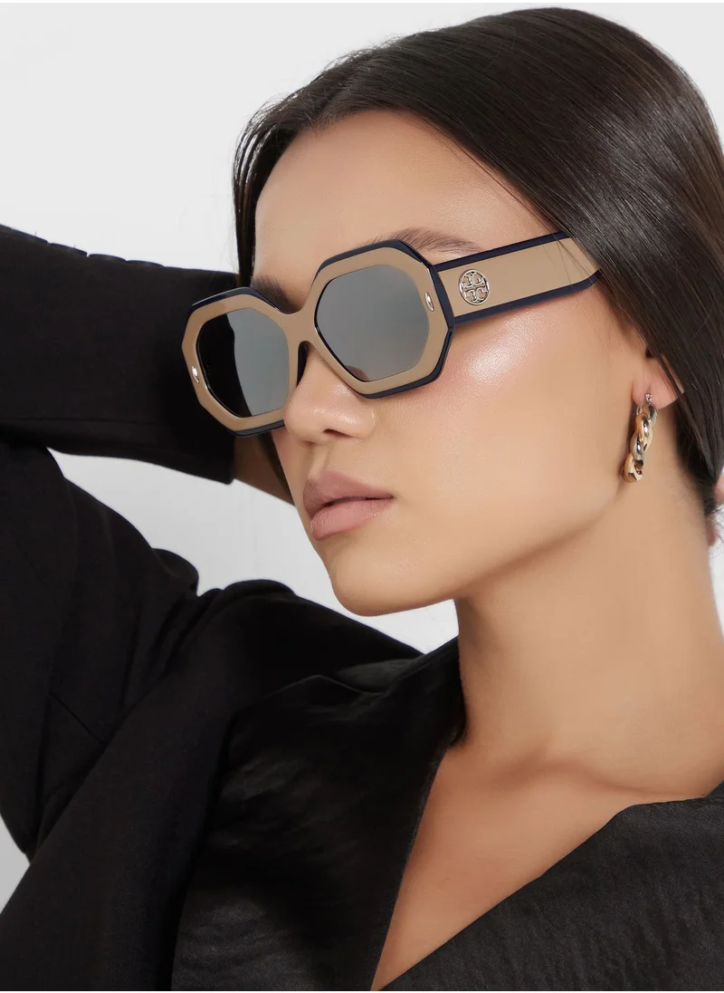 Tory Burch 0Ty7192U Oversized Sunglasses