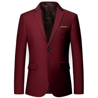 Purple Slimming Oversize Studio Two-button Korean-style Slim-fit Small Suit Jacket Mens Overalls Host Dress Wine red - pzsku/Z7E0E20C187ADCF59752AZ/45/_/1742329510/39701485-fa14-4c1f-8a2a-483569c3bf0d