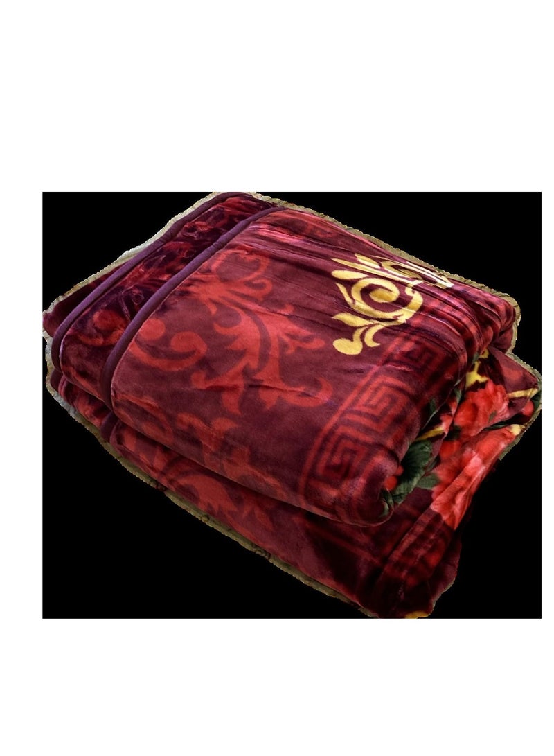 MAARYA GOLD 2 PLY SUPER SOFT EMBOSSED BLANKET - Image 2