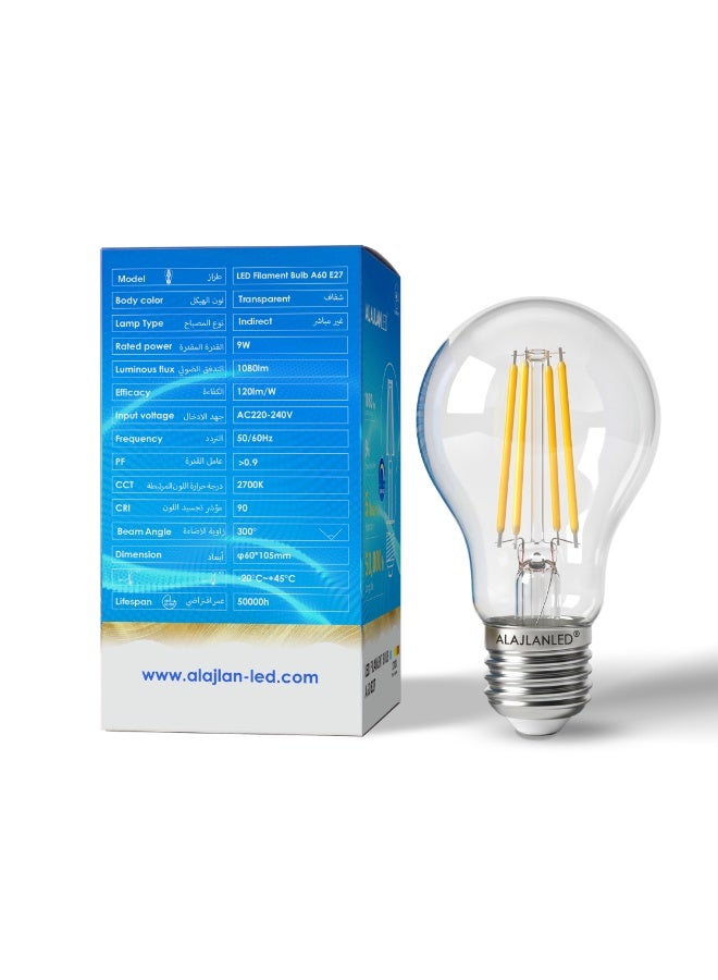 ALAJLAN LED LED Bulb - 2700K - CRI 90 - 9W - A60 - E27 - 12 pic - Image 2