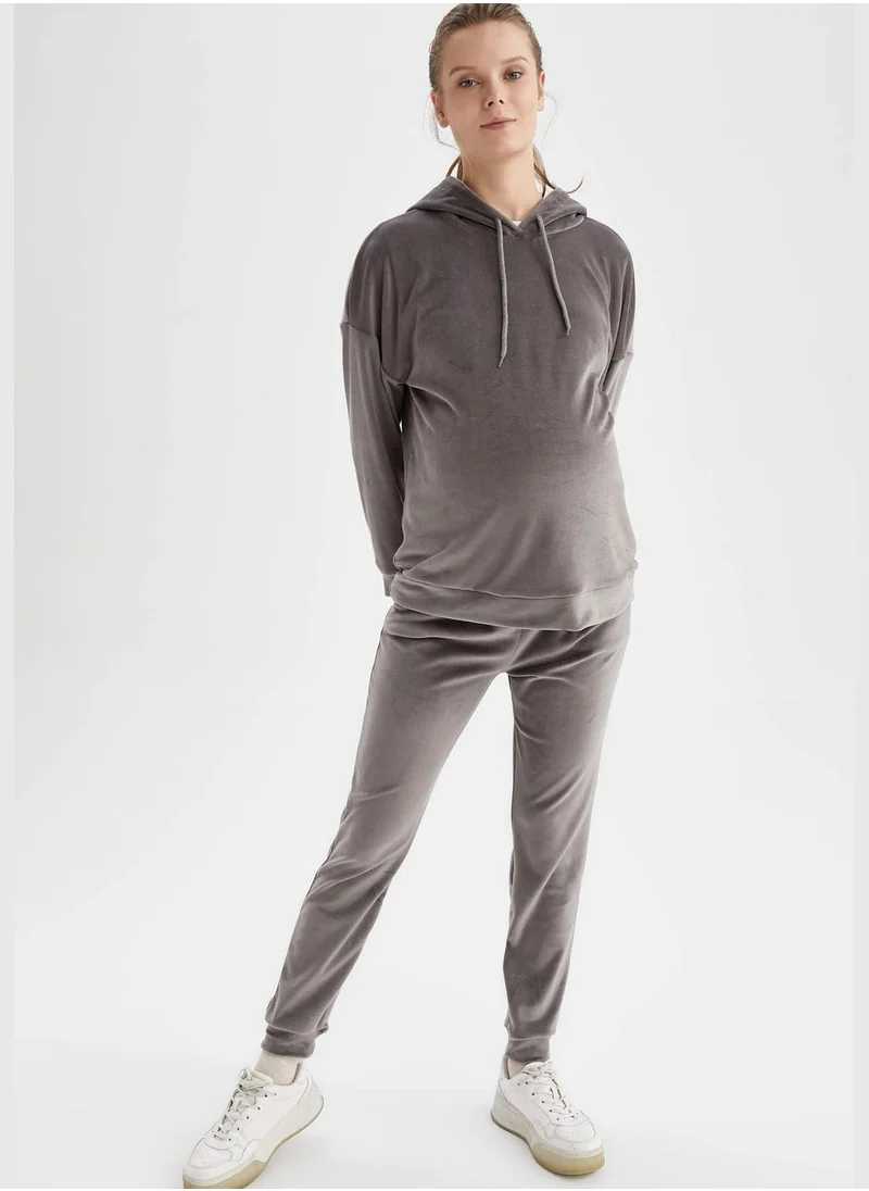 DeFacto Slim Fit Velvet Maternity Sweatpants