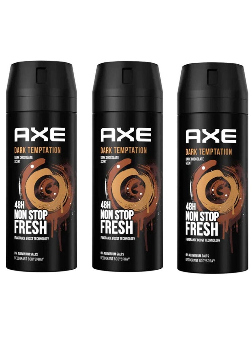 Men's Deodorant Body Spray For Long Lasting Dark Temptation For 48 Hours Non Stop Fresh 150ml (Pack of 3) - pzsku/Z7E0E4B3C896381A94BCEZ/45/_/1644498659/f886b27c-a26d-4360-ae5b-36e25233c7de