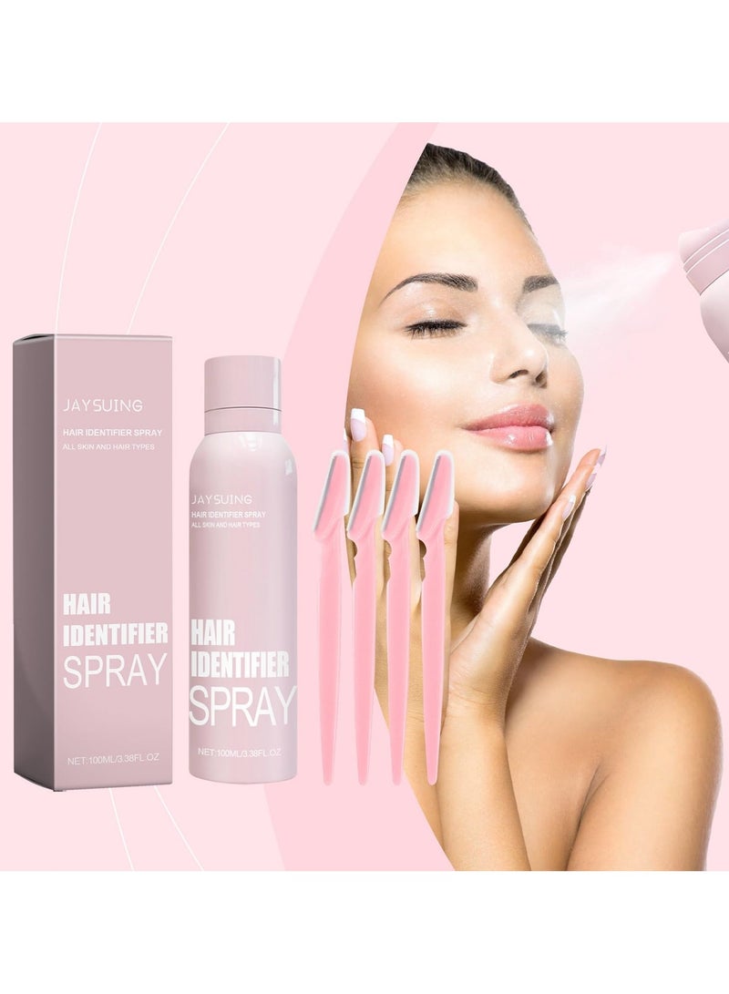 Jaysuing Hair Identifier Spray, Dermaplaning Tool for Face, Skin Body Hair Identifying Spray, Hair Identifier Spray for Face Dermaplaning - Image 1