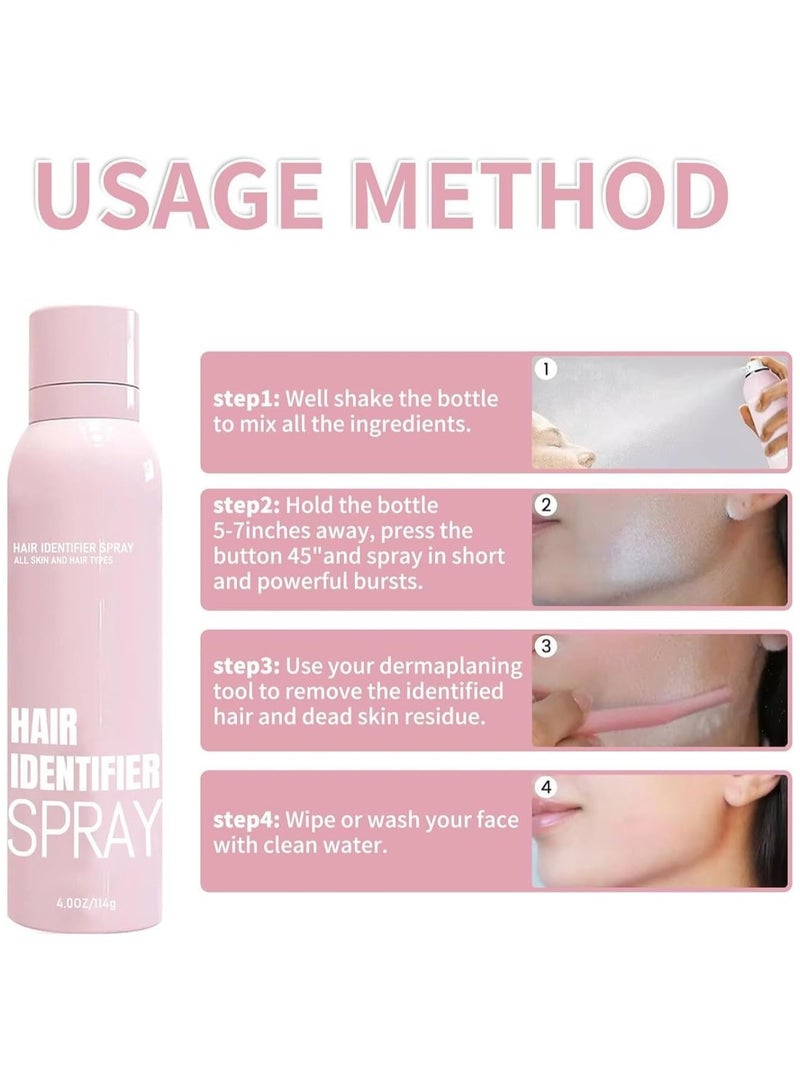 Jaysuing Hair Identifier Spray, Dermaplaning Tool for Face, Skin Body Hair Identifying Spray, Hair Identifier Spray for Face Dermaplaning - Image 3