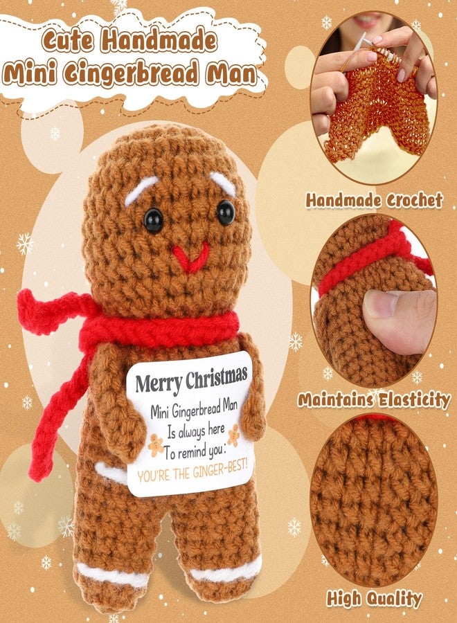 Naozinebi دمية رجل الزنجبيل المحبوكة يدويًا والمُلهمة، هدية مثالية لعيد الميلاد، مناسبة للأطفال والأصدقاء والعائلة وزملاء العمل. - Image 3