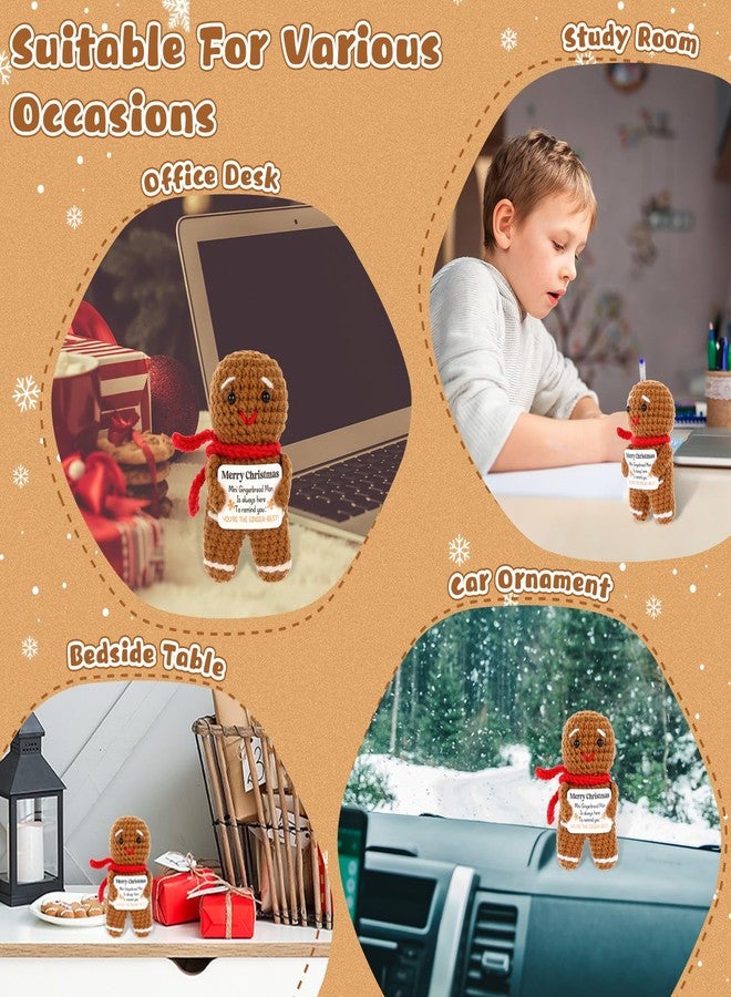 Naozinebi دمية رجل الزنجبيل المحبوكة يدويًا والمُلهمة، هدية مثالية لعيد الميلاد، مناسبة للأطفال والأصدقاء والعائلة وزملاء العمل. - Image 5