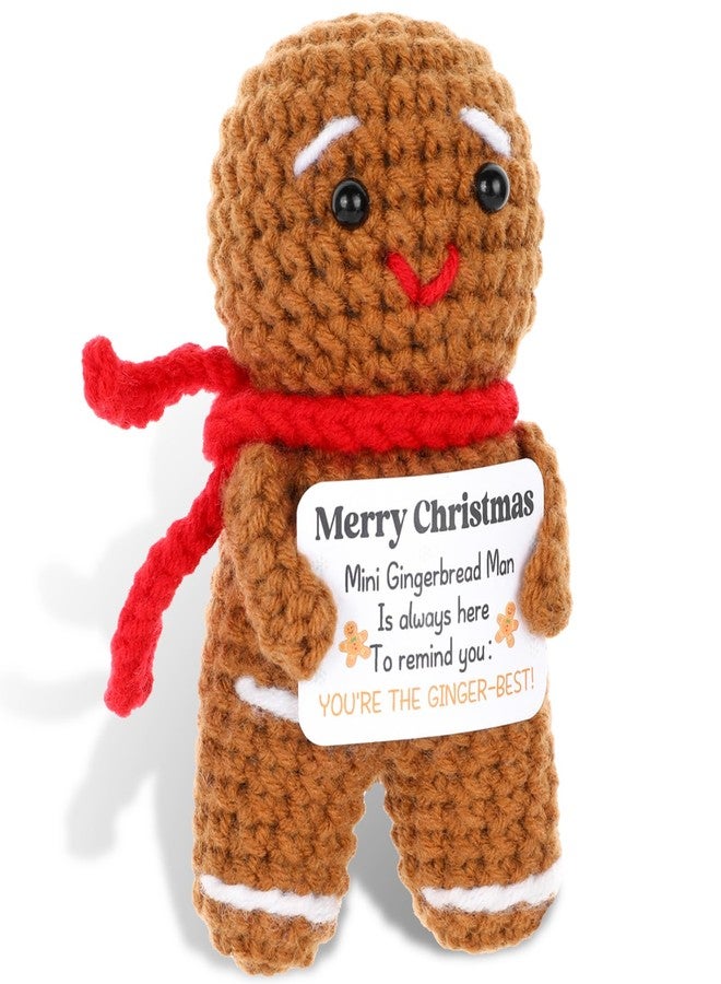 Naozinebi دمية رجل الزنجبيل المحبوكة يدويًا والمُلهمة، هدية مثالية لعيد الميلاد، مناسبة للأطفال والأصدقاء والعائلة وزملاء العمل. - Image 1