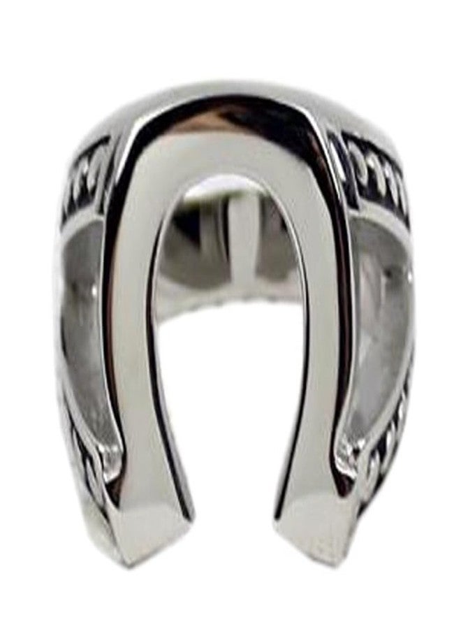 OEM Justified Horseshoe Ring Marshal Raylan Tv Props Replica Stainless Steel (US 11) - Image 2