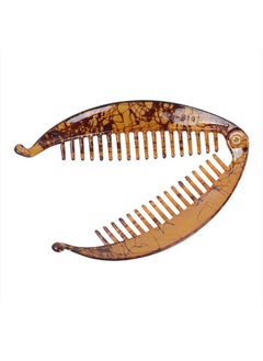 Fodattm 2Pcs French Banana Hair Clip Hair Claw Hair Comb Women Lady Large Shell Hair Clincher Flat Shark Hair Clip Hairgrip (C#)  - Image 3