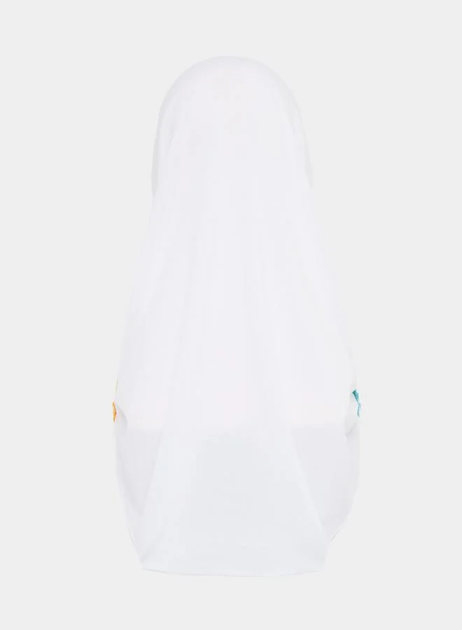 ستايلي حجاب بقطن شاش مزين بزهور