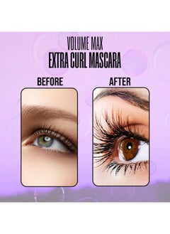 Fashion Colour Volume Max Ultra Curl Mascara Volumizing Lengthening Smudge & Water Resistant Jet Black 8ml  - Image 4