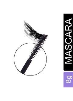 Fashion Colour Volume Max Ultra Curl Mascara Volumizing Lengthening Smudge & Water Resistant Jet Black 8ml  - Image 2