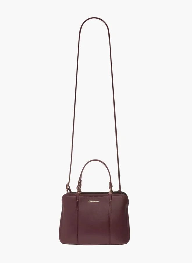 Flora Bella By Shoexpress Women Solid Tote Bag with Detachable Strap and Zip Closure