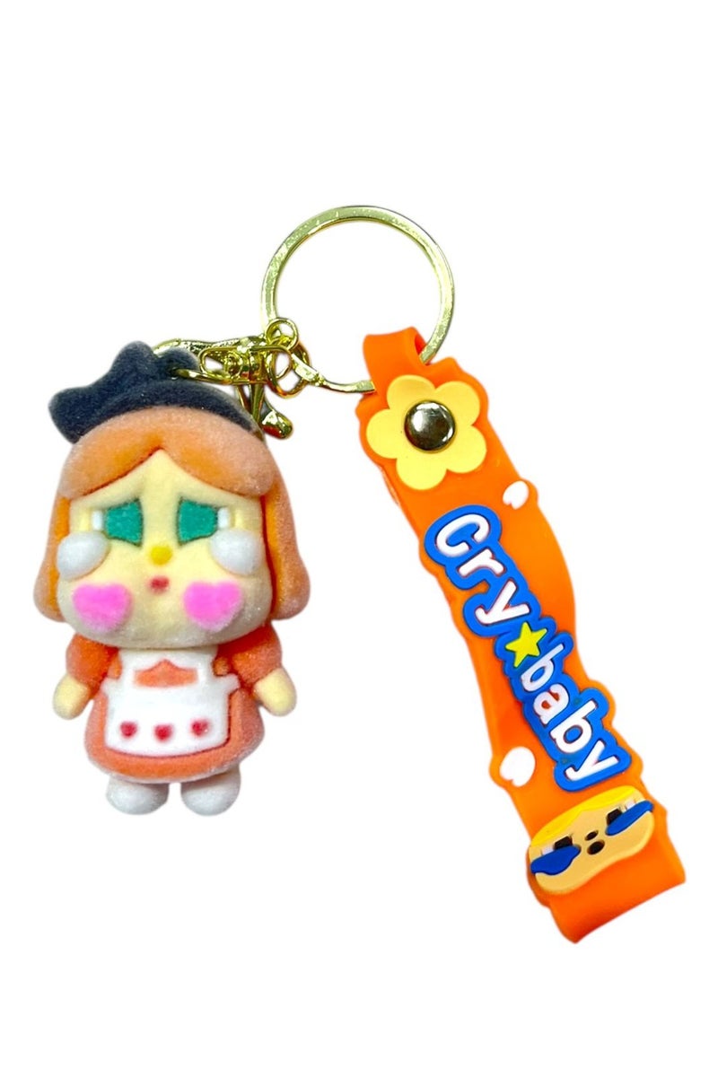 CRYBABY Keychain - Cute Cartoon Keychain - 3D - Unique Pendant - Rubber Toys - Backpack Hanger - Bag Decoration - Birthday Gifts