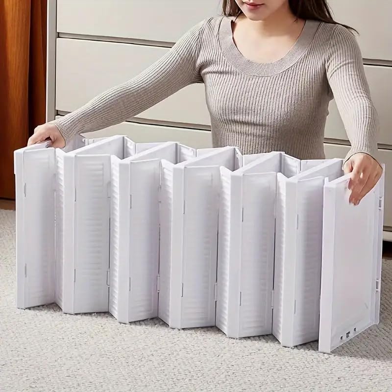 CHIRANSI Foldable Shoe Organizer Storage Boxes for Closet Modular Space Saving Shoe Boxes Plastic Stackable Sneaker Containers Display Case for ClosetHeelsBootsSlippers with Lids 6 Layer - Image 2