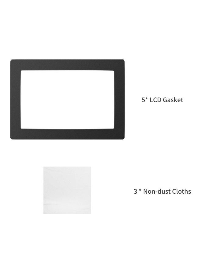 NIBEMINENT 8-Piece LCD Gasket Film With Non-Dust Cloths Black/White  - Image 3