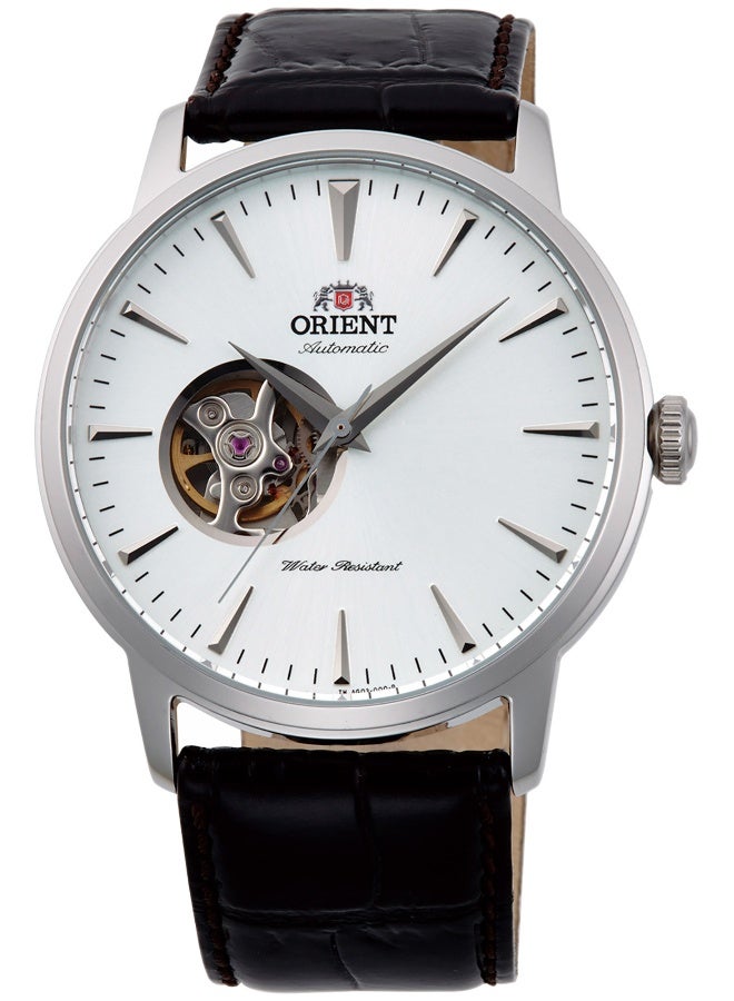 ORIENT Men ORIENT Classic Open Heart AG02005W - Leather Male Mechanical 3 hands - Image 1