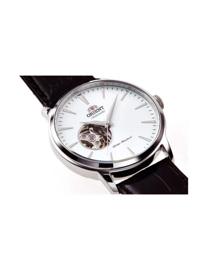 ORIENT Men ORIENT Classic Open Heart AG02005W - Leather Male Mechanical 3 hands - Image 4
